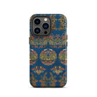 Blue Fan Pattern G.a. Audsley Iphone Case, 13 Pro / Matte, Blue Patterned Phone Case