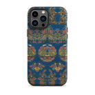Blue Fan Pattern G.a. Audsley Iphone Case, 13 Pro Max / Matte, Blue Patterned Phone Case