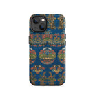 Blue Fan Pattern G.a. Audsley Iphone Case, 14 / Matte, Blue Patterned Phone Case