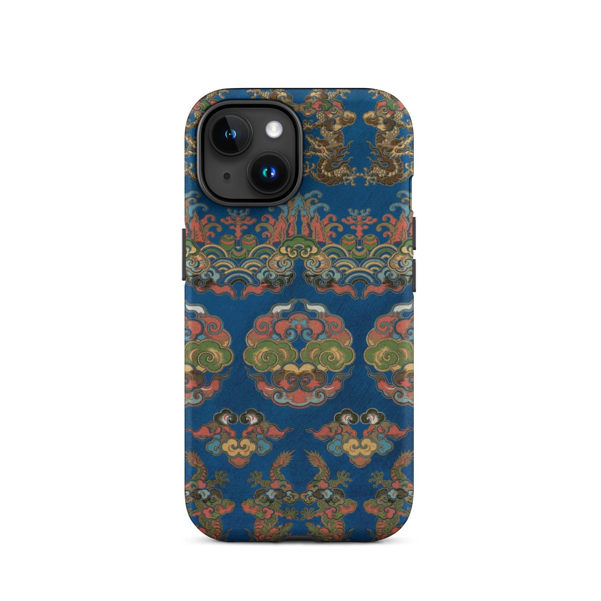 Blue Fan Pattern G.a. Audsley Iphone Case, 15 / Matte, Blue Patterned Phone Case