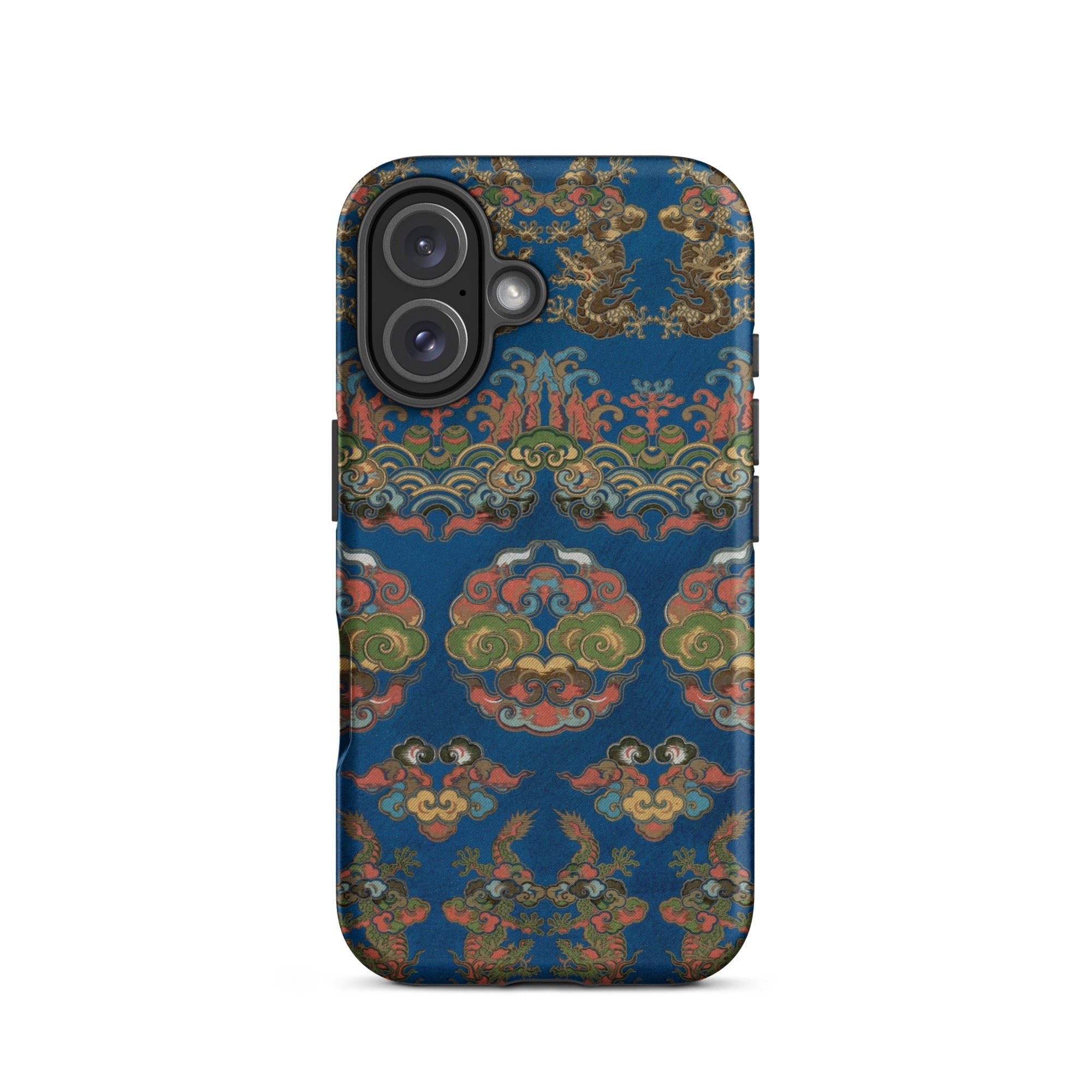 Blue Fan Pattern G.a. Audsley Iphone Case, 16 / Matte, Blue Patterned Phone Case