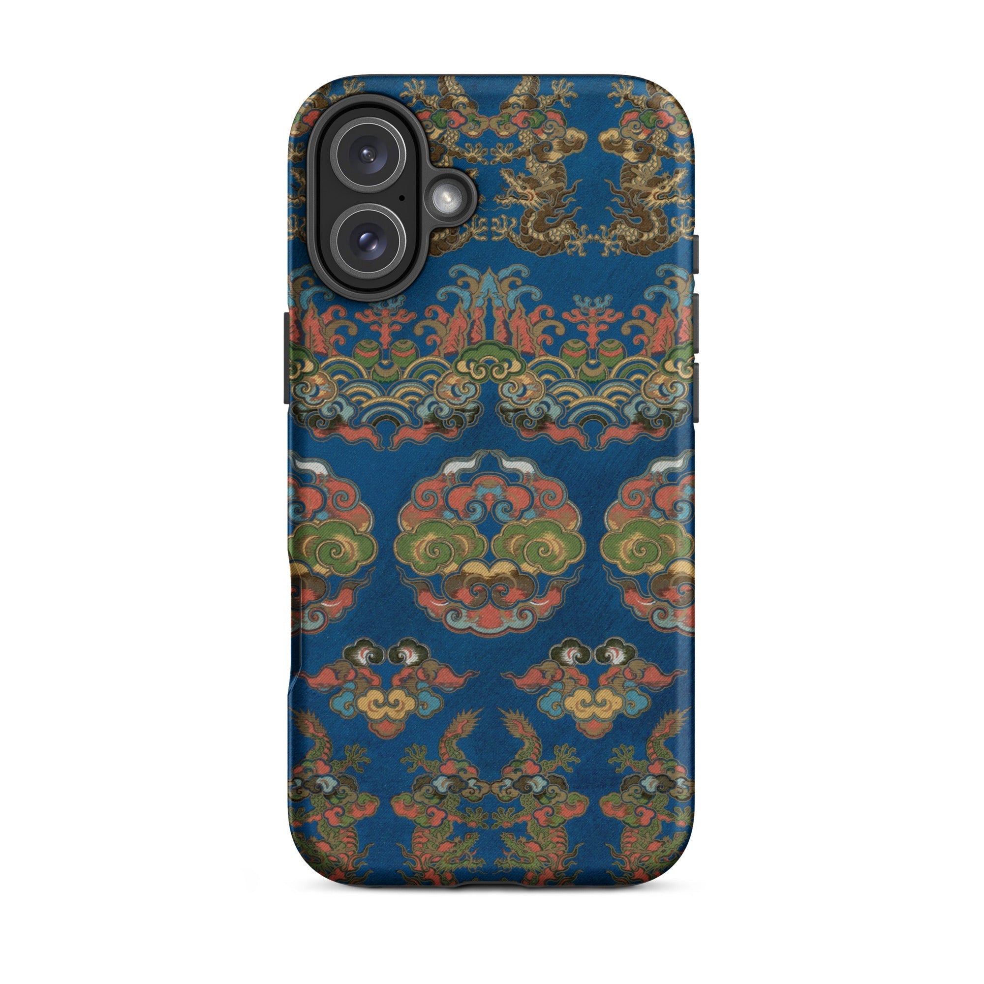 Blue Fan Pattern G.a. Audsley Iphone Case, 16 Plus / Matte, Blue Phone Case Ornate Pattern
