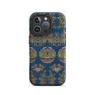Blue Fan Pattern G.a. Audsley Iphone Case, 16 Pro / Matte, Blue Patterned Phone Case