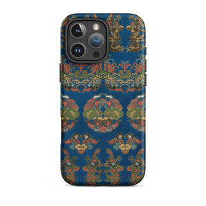 Blue Fan Pattern - G.a. Audsley Iphone Case, 16 Pro Max / Matte, Blue Patterned Phone Case
