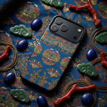 Blue Fan Pattern - G.a. Audsley Iphone Case, Mobile Phone Cases, Toby Leon