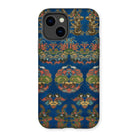 Blue Fan Pattern - G.a. Audsley Iphone Case 14 / Matte Mobile Phone Cases