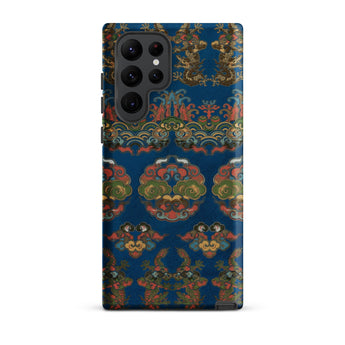 Blue Fan Pattern - G.a. Audsley Phone Case, Samsung Galaxy S22 Ultra / Matte, Mobile Cases, Toby Leon