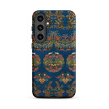 Blue Fan Pattern - G.a. Audsley Phone Case, Samsung Galaxy S24 Plus / Matte, Mobile Cases, Toby Leon