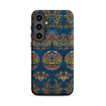 Blue Fan Pattern - G.a. Audsley Phone Case, Samsung Galaxy S24 Plus / Matte, Mobile Cases, Toby Leon