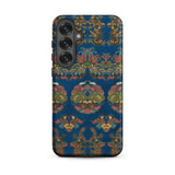 Blue Fan Pattern - G.a. Audsley Phone Case, Samsung Galaxy S25 Plus / Matte, Mobile Cases, Toby Leon