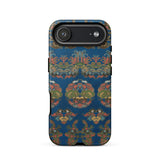 Blue Fan Pattern - G.a. Audsley Phone Case Iphone 17 Air / Matte Floral Intricate Patterns Textured Surface, Mobile Cases