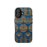 Blue Fan Pattern - G.a. Audsley Phone Case Iphone 17 / Matte Floral Intricate Design Textured Surface, Mobile Cases