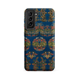 Blue Fan Pattern - G.a. Audsley Phone Case Samsung Galaxy S21 Fe / Matte Vibrant Adorned Intricate Gold Red, Iphone, Mobile Cases