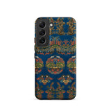 Blue Fan Pattern - G.a. Audsley Phone Case Samsung Galaxy S22 / Matte Deep Adorned Intricate Traditional Chinese, Iphone, Mobile Cases