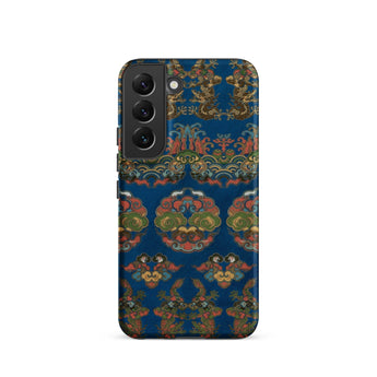 Blue Fan Pattern - G.a. Audsley Phone Case Samsung Galaxy S22 / Matte Deep Adorned Intricate Traditional Chinese, Iphone, Mobile Cases