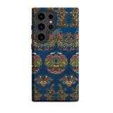 Blue Fan Pattern - G.a. Audsley Phone Case Samsung Galaxy S24 Ultra / Matte Vibrant Adorned Intricate Traditional Chinese, Iphone, Mobile