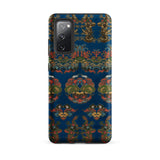 Blue Fan Pattern - G.a. Audsley Samsung Case, Galaxy S20 Fe / Matte, Phone Case Blue Background Colorful Intricate Pattern Traditional