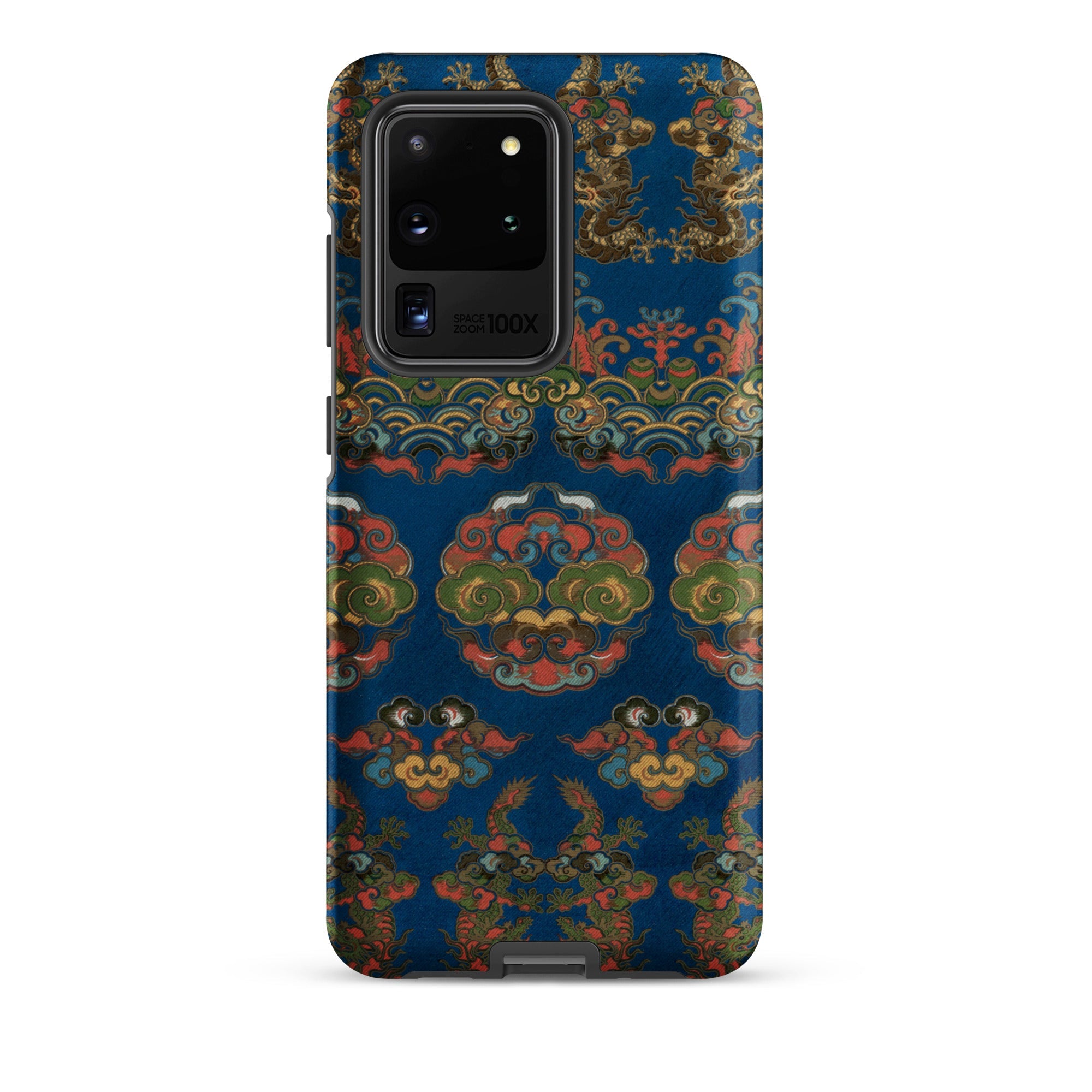 Blue Fan Pattern G.a. Audsley Samsung Case, Galaxy S20 Ultra / Matte, Dark Blue Phone Case Colorful Intricate Pattern Inspired