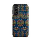 Blue Fan Pattern G.a. Audsley Samsung Case, Galaxy S21 Fe / Matte, Navy Blue Phone Case Pattern Traditional Asian Inspired Motifs
