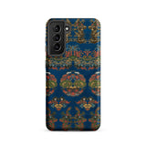 Blue Fan Pattern - G.a. Audsley Samsung Case, Galaxy S21 / Matte, Smartphone Case Blue Background Pattern Ornate Colorful Asian-inspired