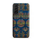 Blue Fan Pattern G.a. Audsley Samsung Case, Galaxy S21 Plus / Matte, Smartphone Case Multi Patterned Blue Design Ornate Gold Green