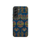Blue Fan Pattern G.a. Audsley Samsung Case, Galaxy S22 / Matte, Blue Phone Case Vibrant Intricate Pattern Traditional Asian