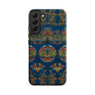 Blue Fan Pattern G.a. Audsley Samsung Case, Galaxy S22 Plus / Matte, Blue Phone Case Ornate Colorful Pattern Dragons Cloud Like
