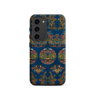 Blue Fan Pattern G.a. Audsley Samsung Case, Galaxy S23 / Matte, Blue Smartphone Case Intricate Colorful Traditional Asian Pattern