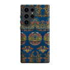 Blue Fan Pattern G.a. Audsley Samsung Case, Galaxy S23 Ultra / Matte, Smartphone Case Intricate Blue Orange Green Pattern Traditional