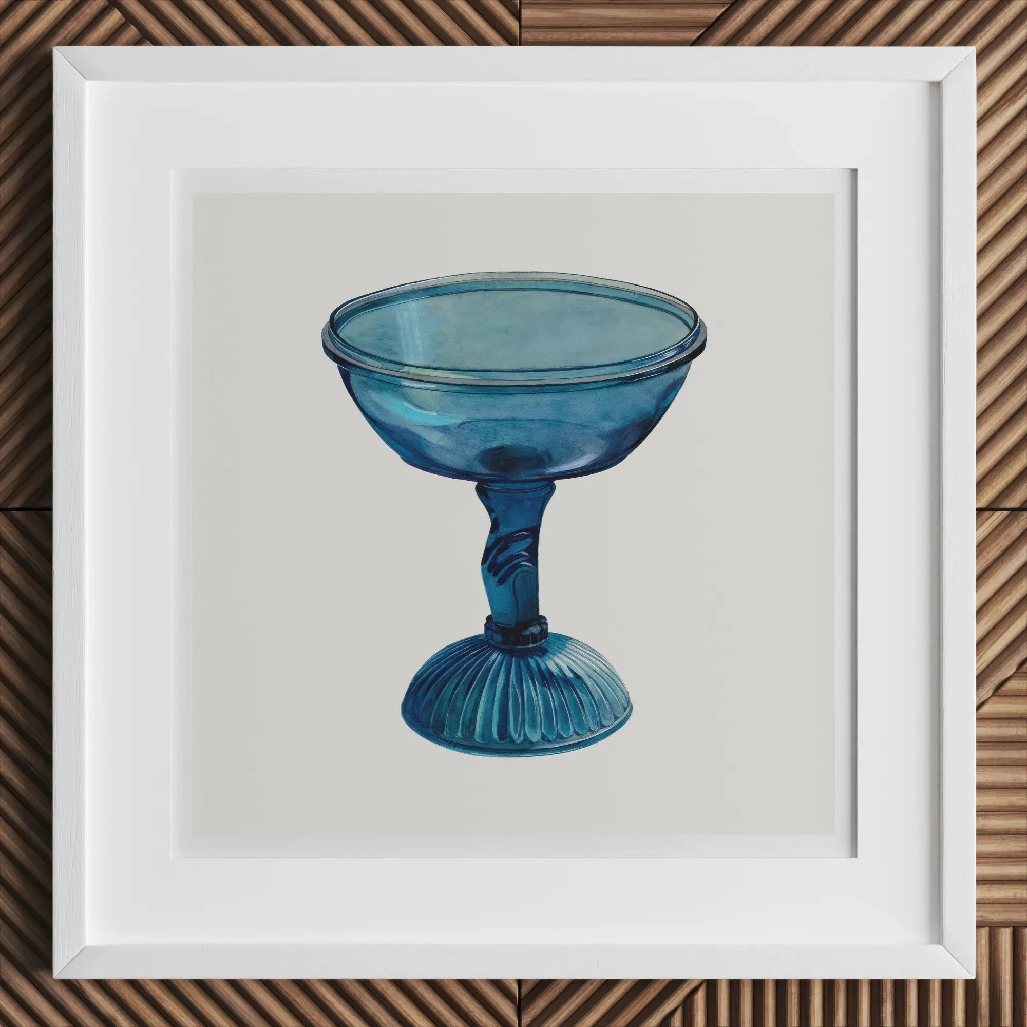 Blue Compote Glass - Edward White 1930s Art Print Posters Prints & Visual Artwork