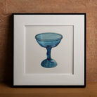 Blue Compote Glass - Edward White 1930s Art Print Posters Prints & Visual Artwork