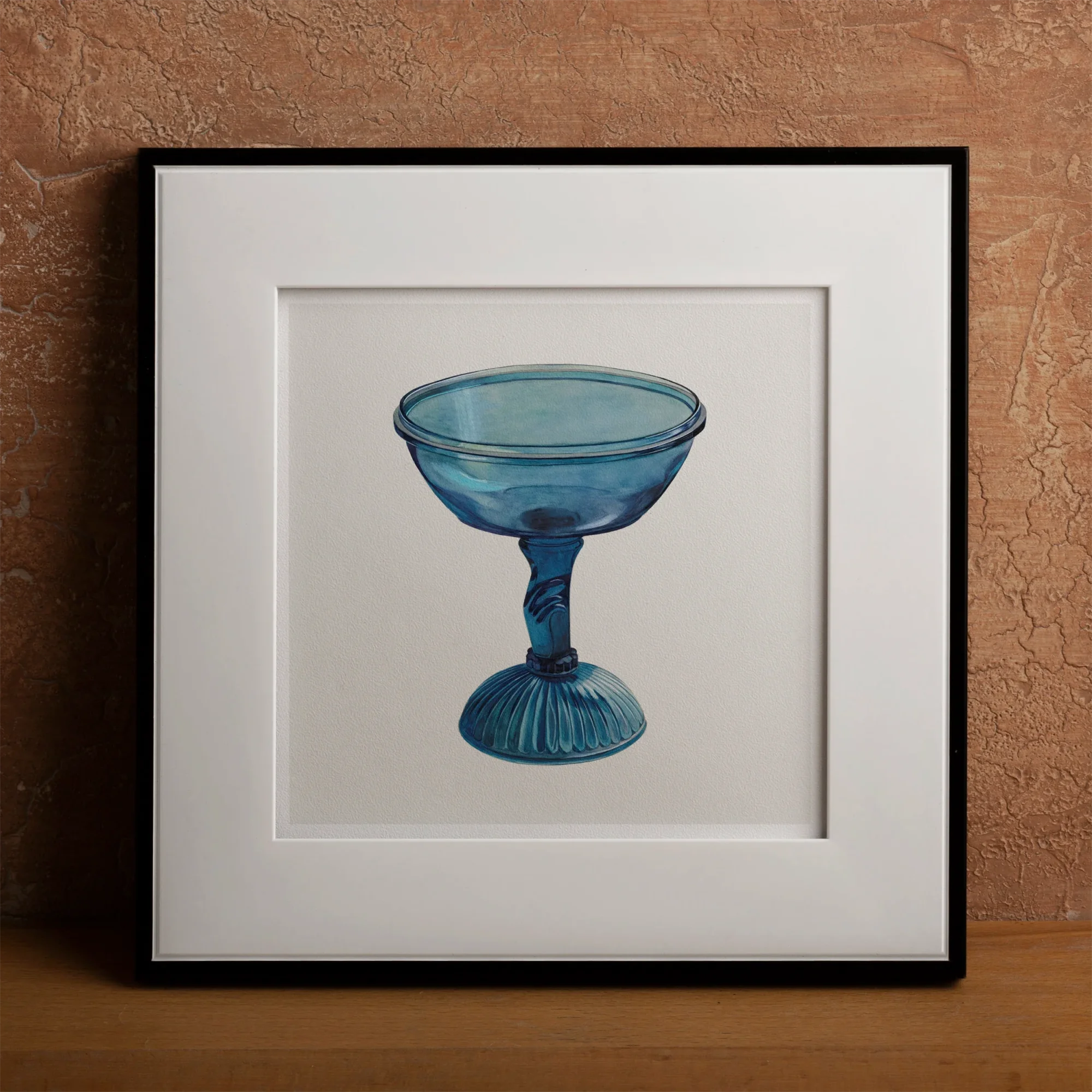 Blue Compote Glass - Edward White 1930s Art Print Posters Prints & Visual Artwork