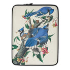 Blue Jays - John James Audubon Bird Art Laptop Sleeve, Laptop Sleeve Colorful Illustration Blue Jays Among Branches