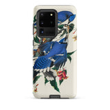 Blue Jays - John James Audubon Samsung Case, Galaxy S20 Ultra / Matte, Phone Case Blue Jay Bird Floral Design