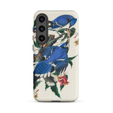 Blue Jays - John James Audubon Samsung Case, Galaxy S24 Plus / Matte, Phone Case Blue Jay Bird Design