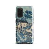 Blue Landscape with Houses - Vincent Van Gogh Phone Case Samsung Galaxy S20 / Gloss Blue Cream-colored Phone Case Stylized Village Scene