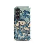 Blue Landscape with Houses - Vincent Van Gogh Phone Case Samsung Galaxy S25 / Gloss Phone Case Stylized Blue Cream Landscape Design