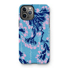 Blue and Pink Pochoir Florals - E.a. Seguy Iphone Case, 11 Pro / Matte, Phone Case Blue Pink Floral Pattern