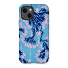 Blue and Pink Pochoir Florals - E.a. Seguy Iphone Case, 13 / Matte, Phone Case Blue Pink Floral Pattern