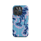 Blue and Pink Pochoir Florals E.a. Seguy Iphone Case, 16 Pro / Matte, Floral Patterned Phone Case
