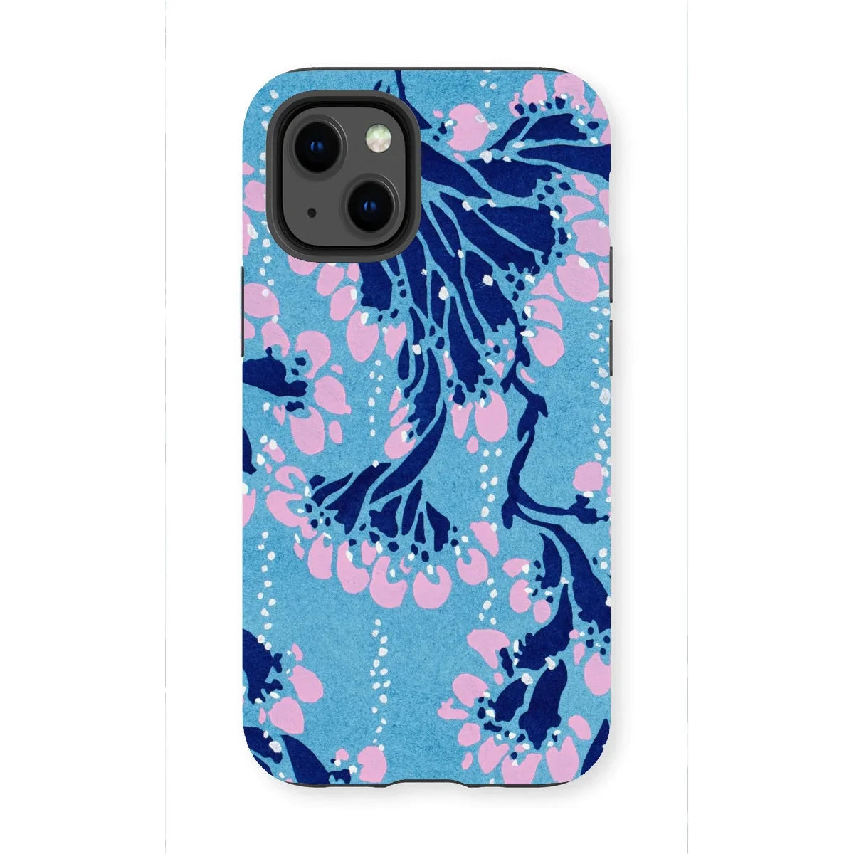 Blue and Pink Pochoir Florals - E.a. Seguy Iphone Case - 13 Mini / Matte