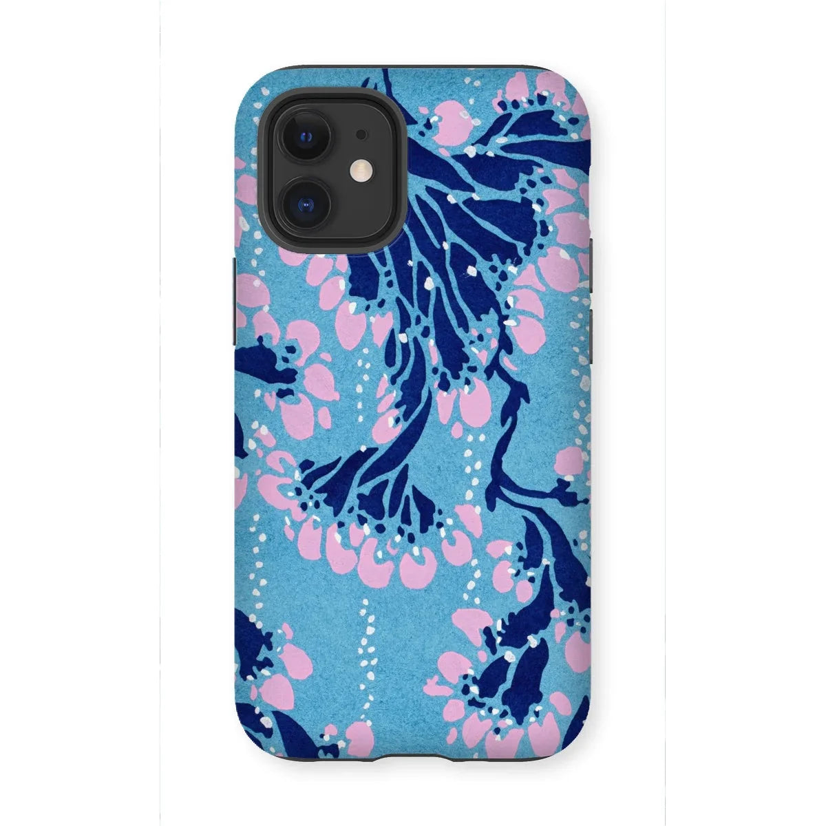 Blue and Pink Pochoir Florals - E.a. Seguy Iphone Case - 12 Mini / Matte