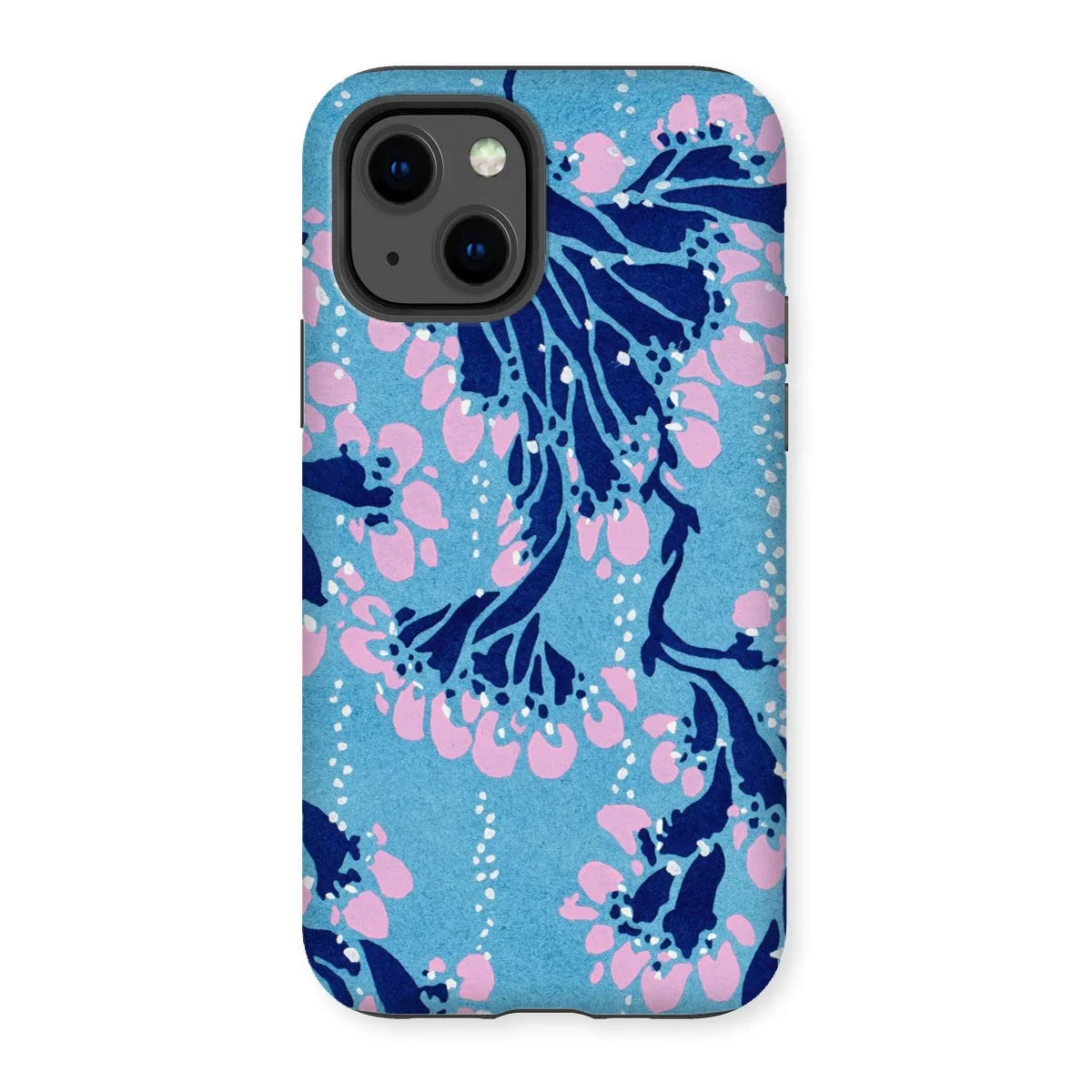 Blue and Pink Pochoir Florals - E.a. Seguy Iphone Case - 13 / Matte