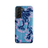 Blue and Pink Pochoir Florals - E.a. Seguy Phone Case, Samsung Galaxy S21 / Matte, Mobile Cases, Toby Leon