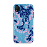 Blue and Pink Pochoir Florals - E.a. Seguy Iphone Case, Xr / Matte, Phone Case Blue Pink Floral Pattern Design
