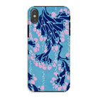 Blue and Pink Pochoir Florals - E.a. Seguy Iphone Case, Xs / Matte, Phone Case Blue Pink Floral Pattern