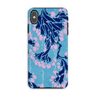 Blue and Pink Pochoir Florals - E.a. Seguy Iphone Case, Xs Max / Matte, Phone Case Blue Pink Floral Pattern