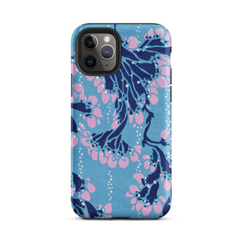 Blue and Pink Pochoir Florals - E.a. Seguy Phone Case, Indigo Blooms Drifts, Pink Pochoir Florals, Seguy Iphone Case