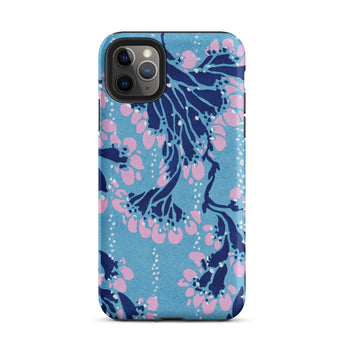 Blue and Pink Pochoir Florals - E.a. Seguy Phone Case, Indigo Blooms Drifts, Pink Pochoir Florals, Seguy Iphone Case