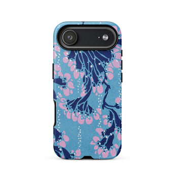 Blue and Pink Pochoir Florals - E.a. Seguy Phone Case, Indigo Blooms Drifts, Pink Pochoir Florals, Seguy Iphone Case